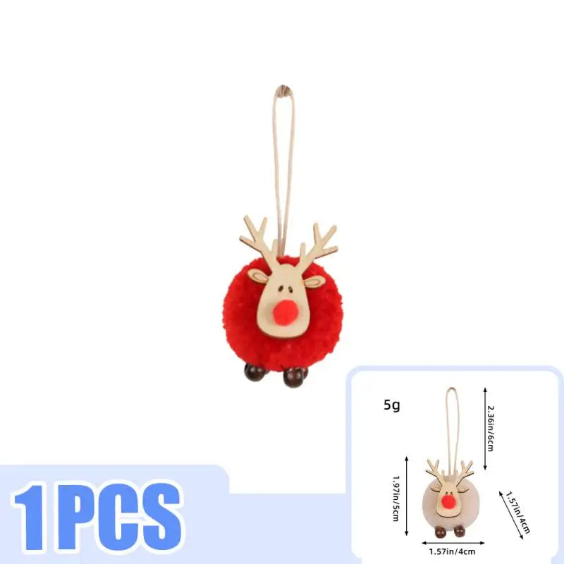 Charming Fawn Fur Ball Elk Ornament for Christmas - Image 4