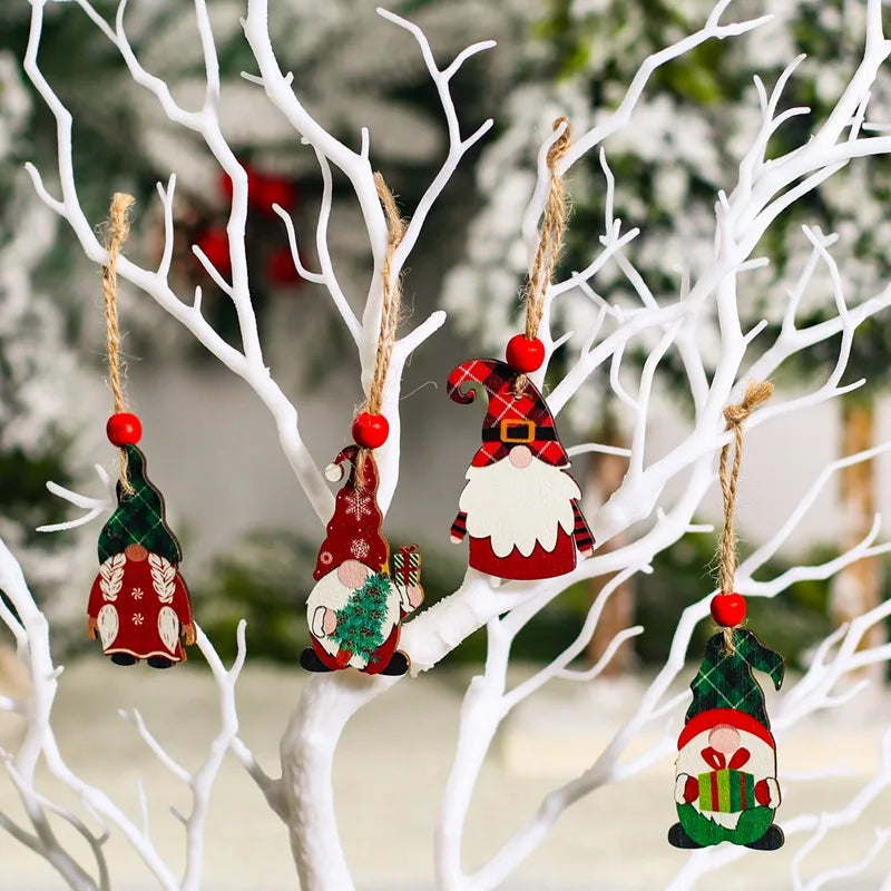 Charming Wooden Gnome Ornaments for Christmas Cheer - Image 18