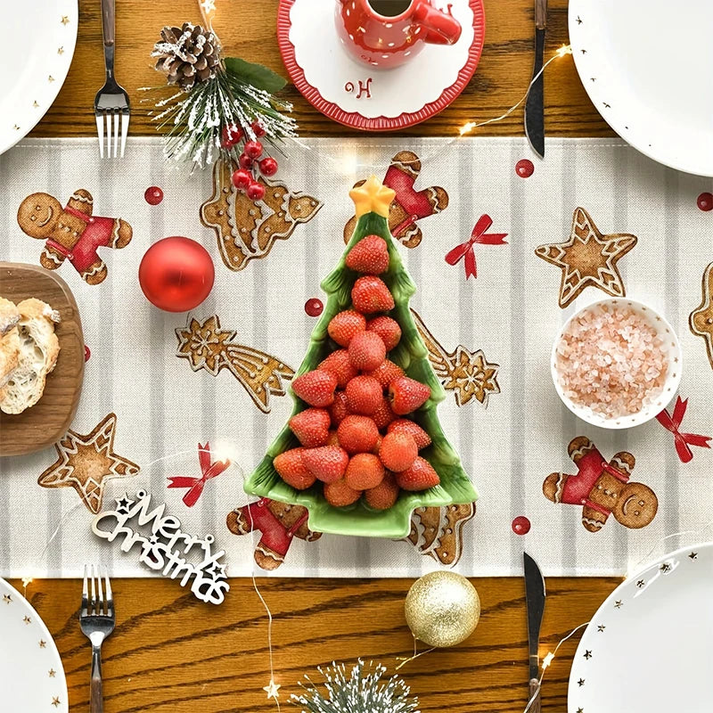 Festive Christmas Table Runner with Santa & Snowman - Image 17