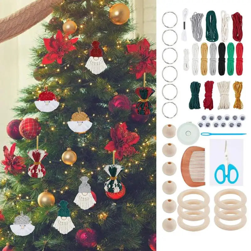 DIY Handmade Macrame Christmas Ornaments Kit - Image 7