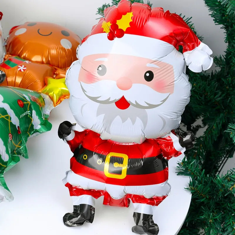 Festive Santa & Gingerbread Foil Balloons for Christmas - Image 7