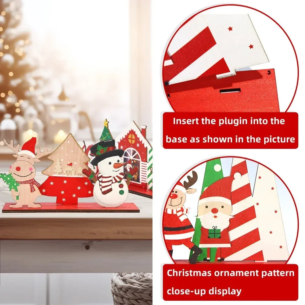 Colorful Wooden Christmas Table Ornaments Collection - Image 16