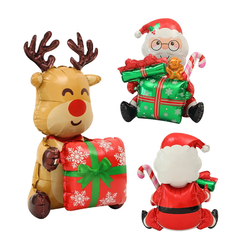Festive 4D Christmas Balloon Decorations - Santa & Reindeer - Image 15