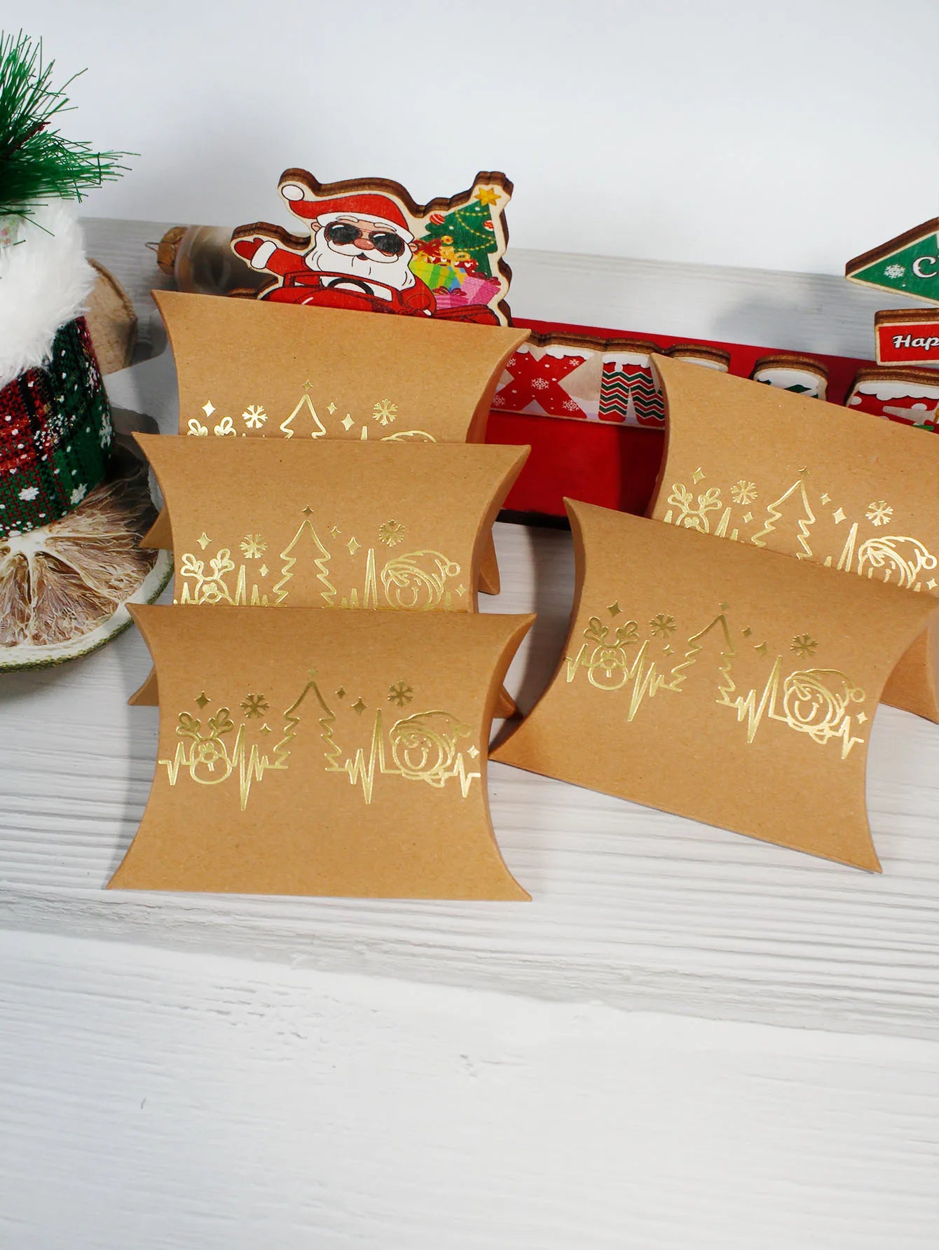 Festive Christmas Pillow Candy Box & Gift Bag - Image 11