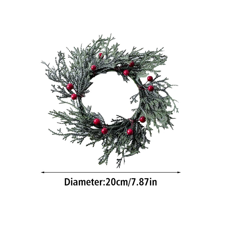 Elegant Christmas Candlestick Wreath with Silk Flowers - Image 2