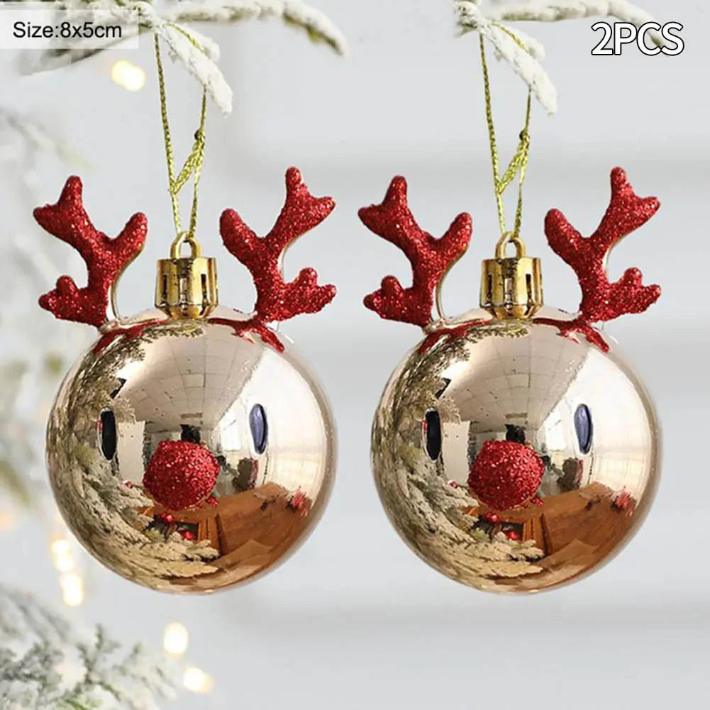 Charming Elk Christmas Baubles for Tree Decor - Image 2