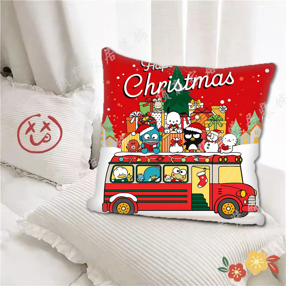 Festive Hello Kitty Pillow Cover for Christmas Cheer