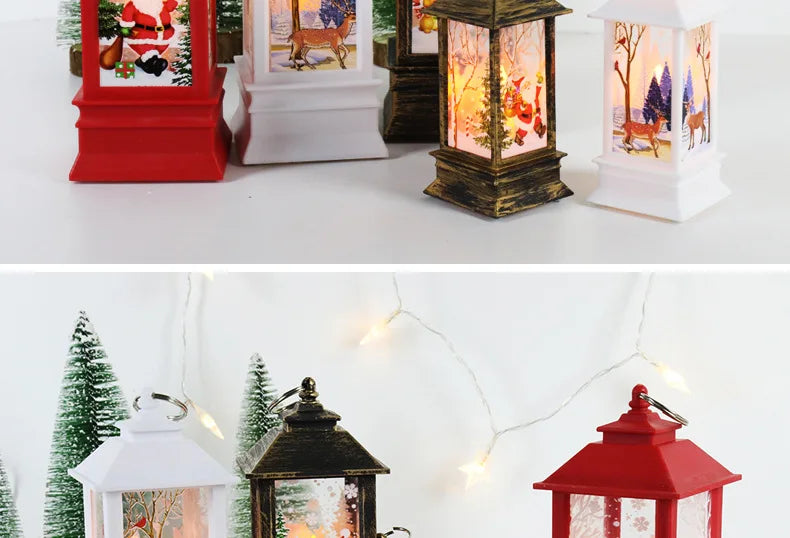 Charming LED Lanterns: Santa, Snowman & Elk Decor - Image 8