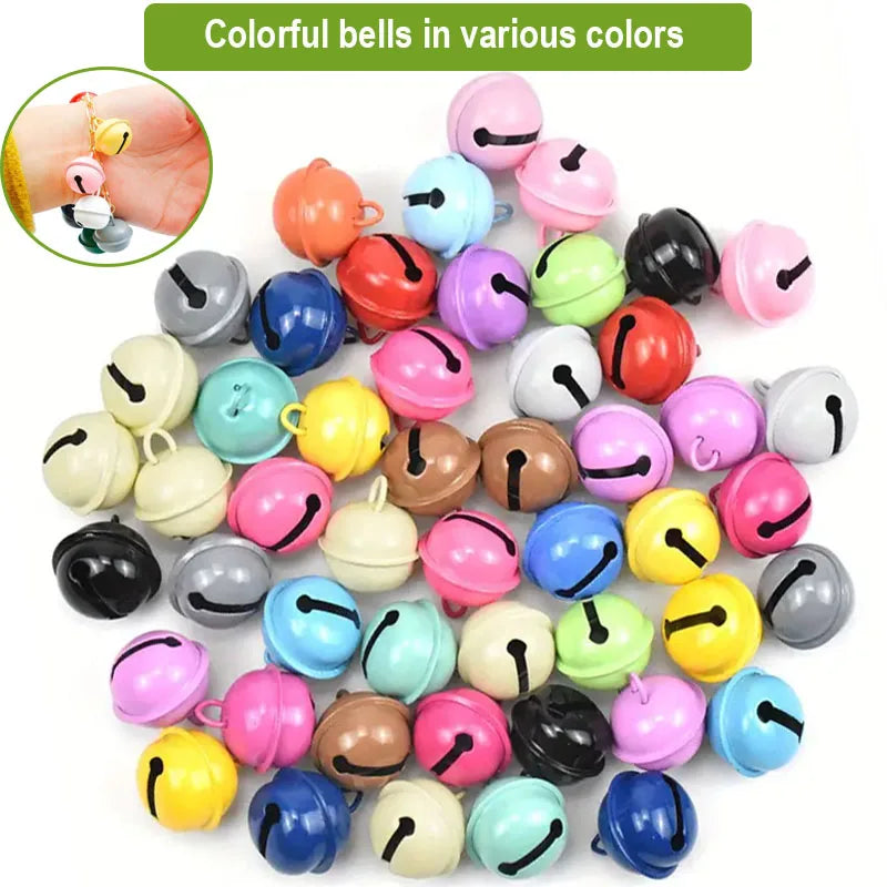 Colorful 17mm Jingle Bells for Festive Ornaments