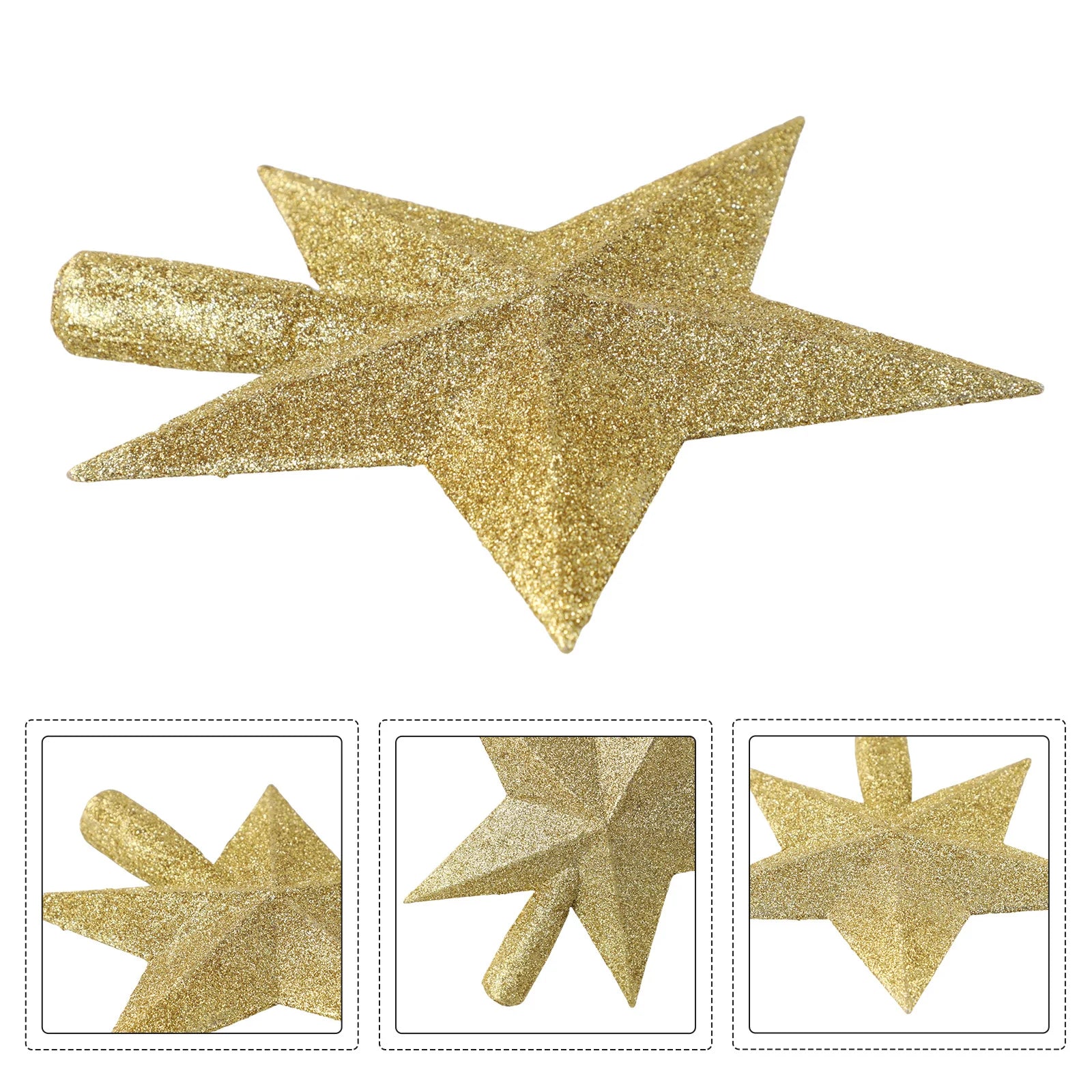 Sparkling Gold & Silver Shatterproof Christmas Star Ornament - Image 23