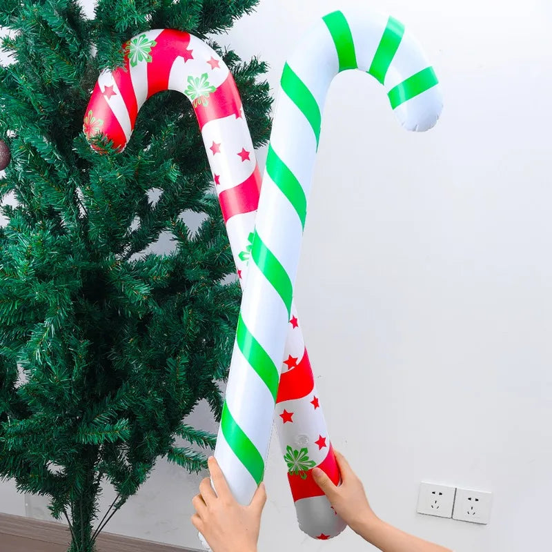 Festive Candy Cane Inflatable Ornaments for Christmas - Image 10