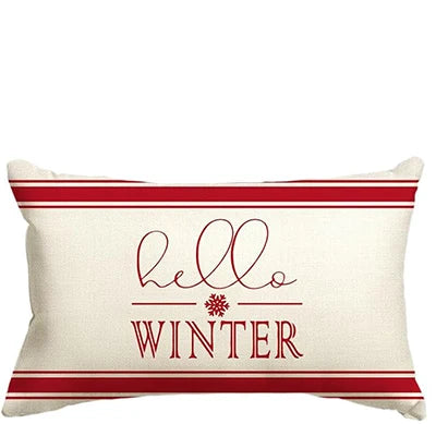 Festive Red Snowflake Pillow Cover for Christmas - Image 6