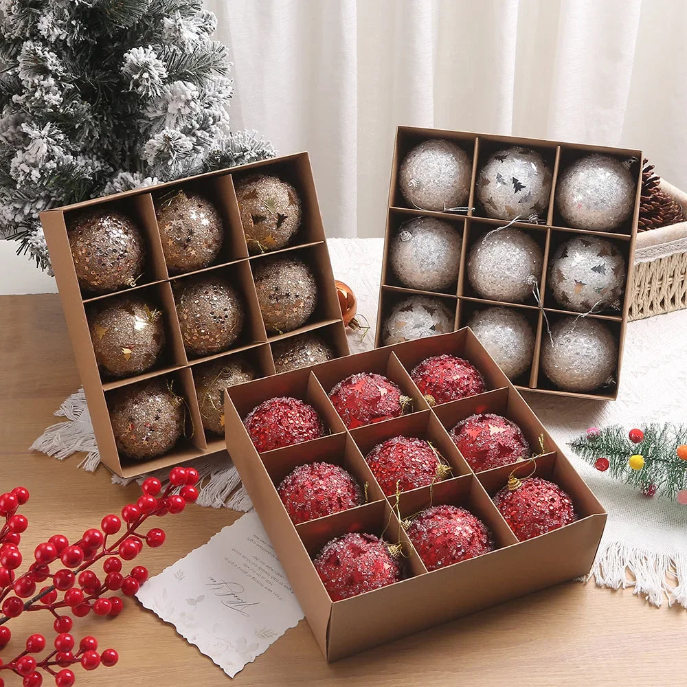 Stunning Crystal Christmas Tree Ornaments - 8cm - Image 5