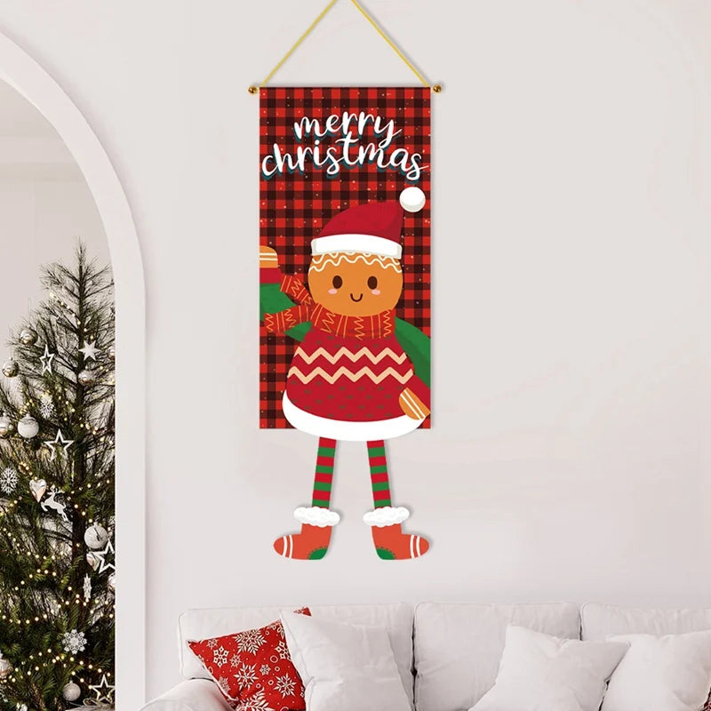 Festive Christmas Hanging Flags for Home Decor - Image 10