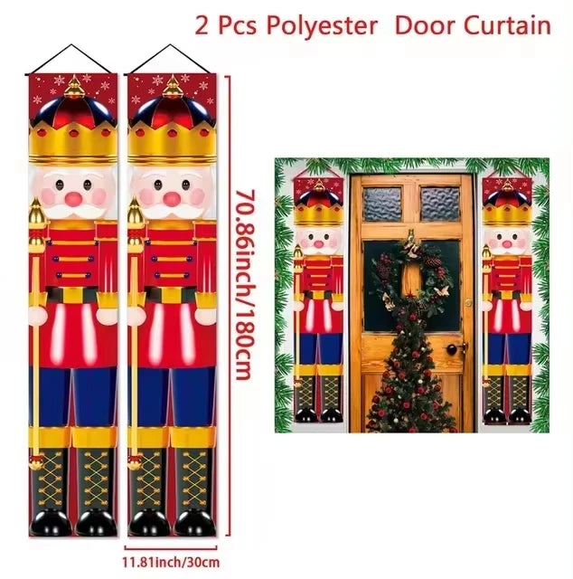 Festive Santa Claus Christmas Door Banner Decor - Image 17