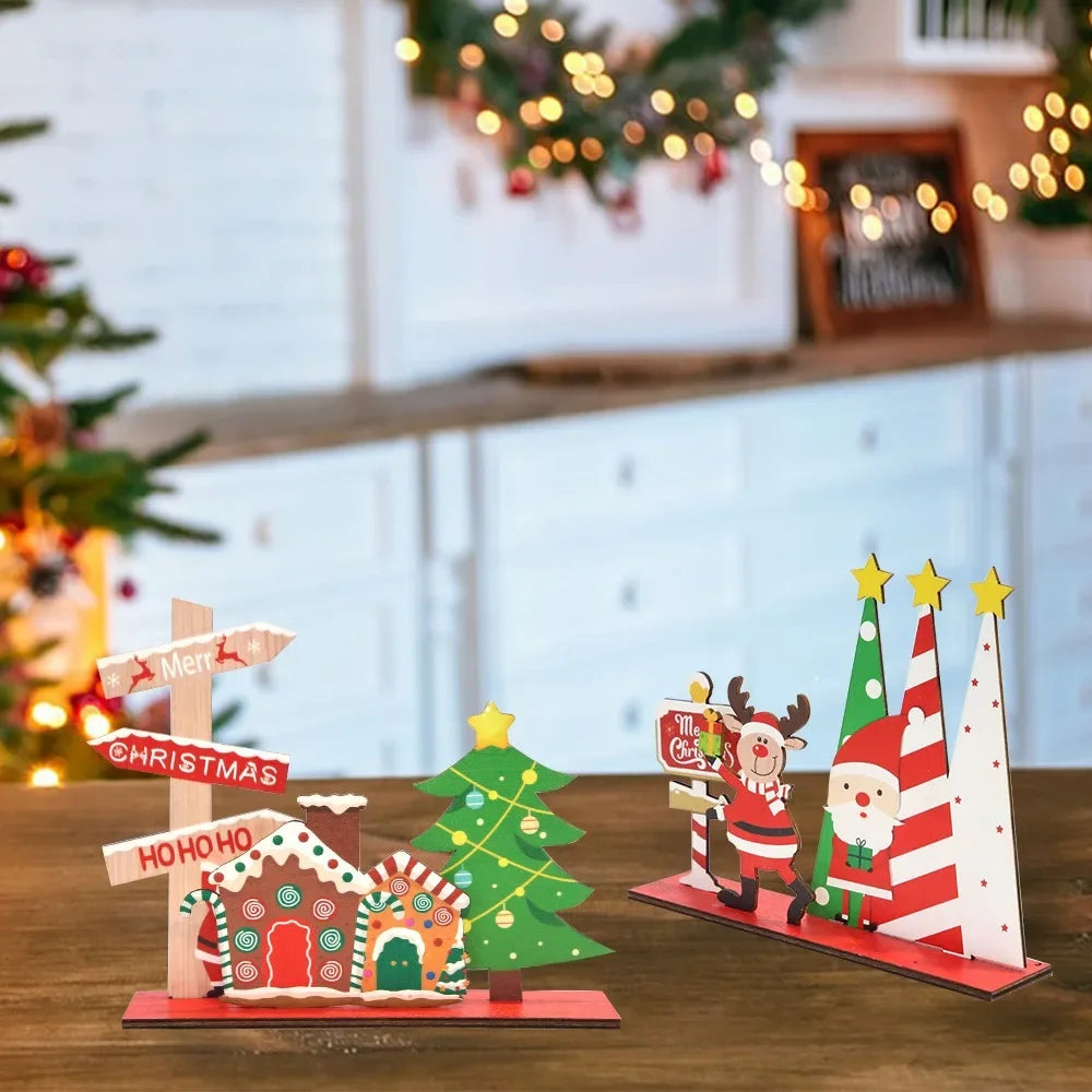 Charming Christmas Wooden Ornaments for Festive Decor - Image 8