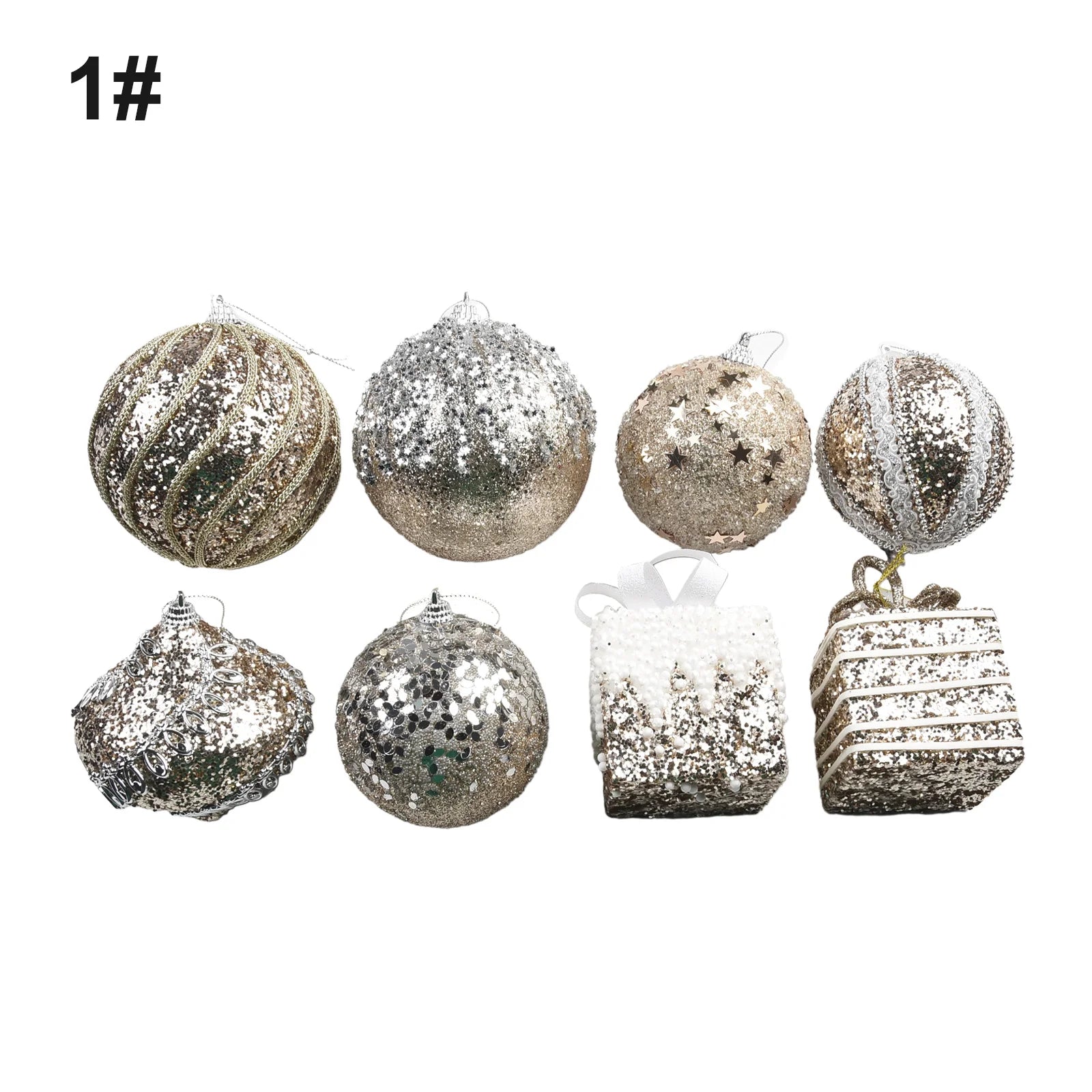 Elegant Christmas Tree Balls in Rose Gold & Silver - Image 20