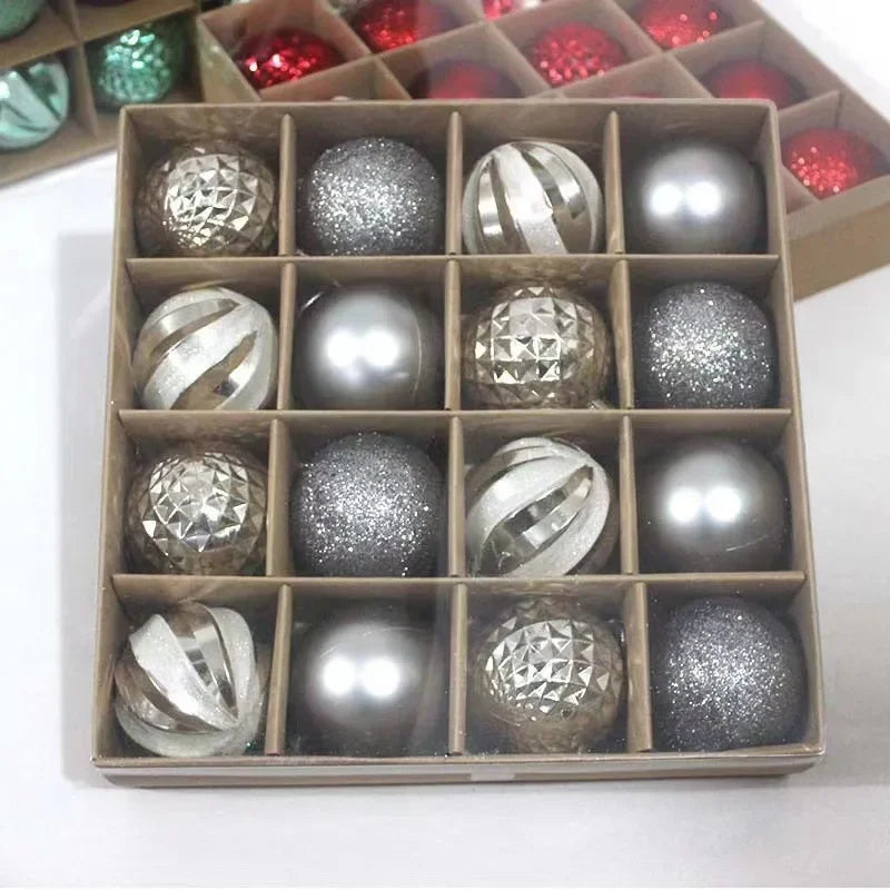 16pcs Colorful 6cm Christmas Tree Ornaments - Image 11