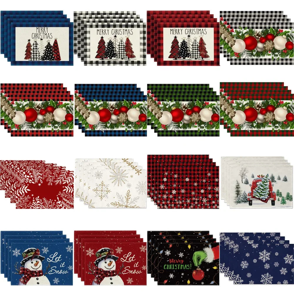 Charming Christmas Table Placemats - 4-Pack - Image 28