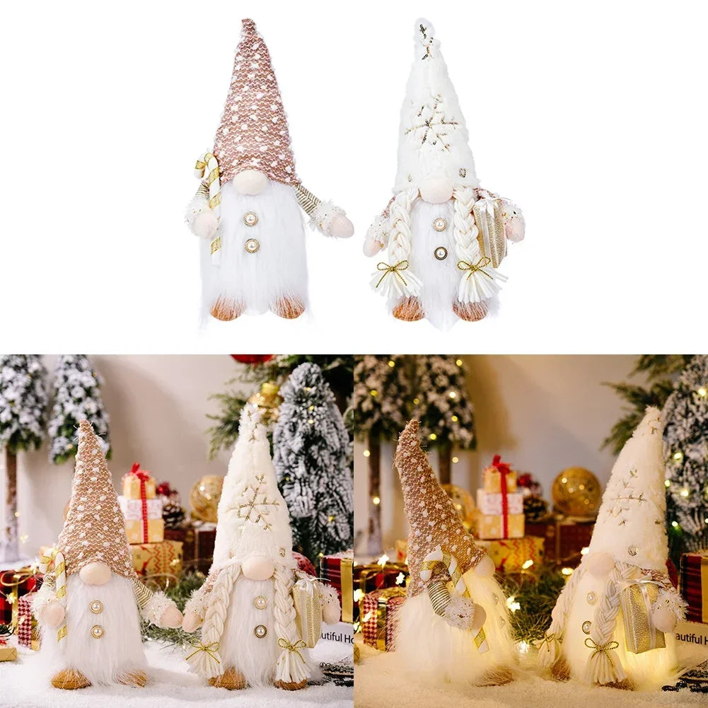 Charming LED Gnome Plush Christmas Decor Pendant