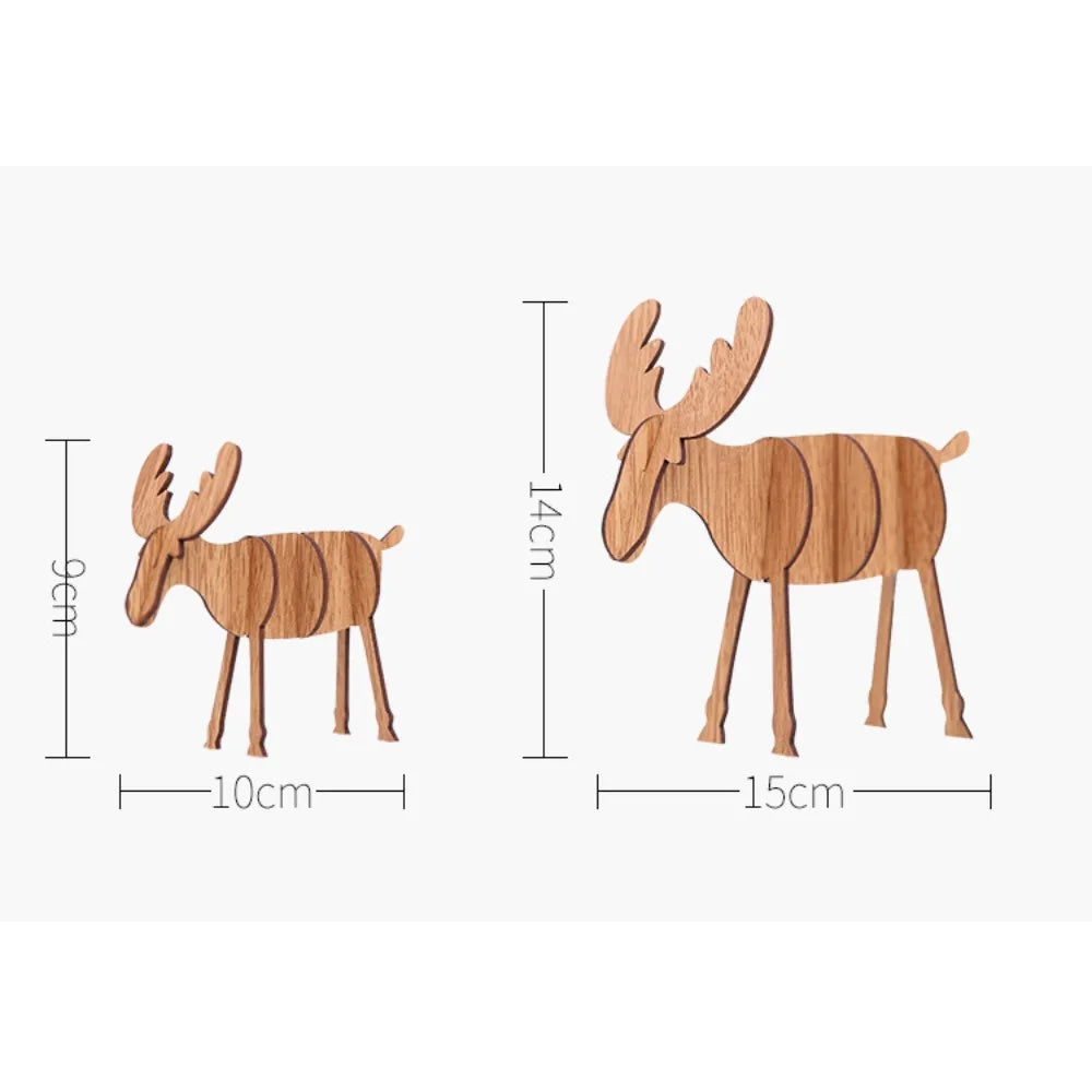 DIY Christmas Wooden Deer Pendants for Festive Decor - Image 3