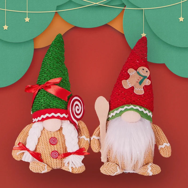 Charming Handmade Christmas Gnome Plush Ornaments - Image 10