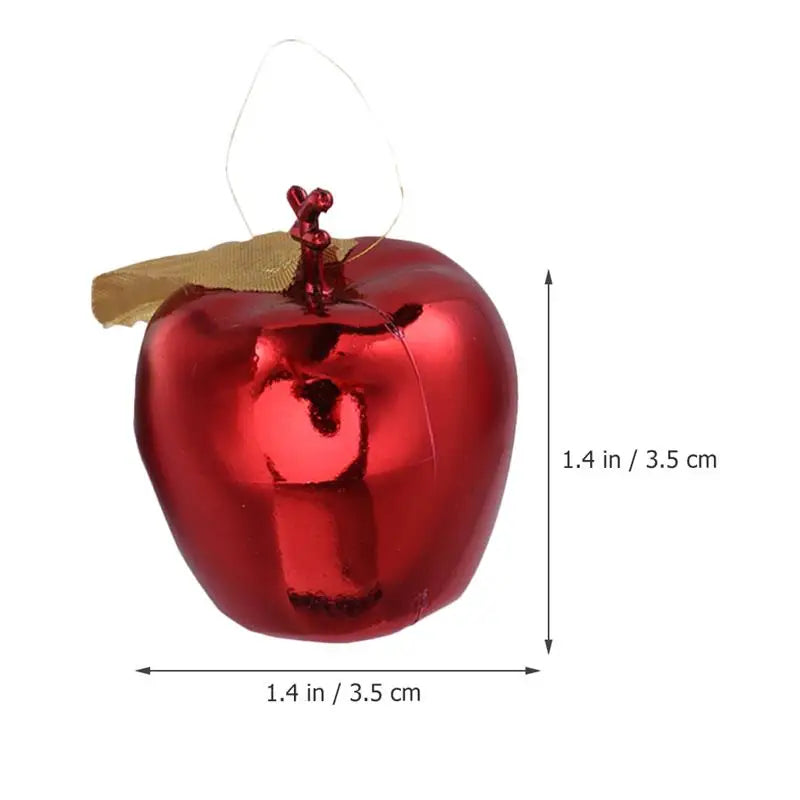 12 Red Apple Christmas Tree Ornaments Set - Image 9