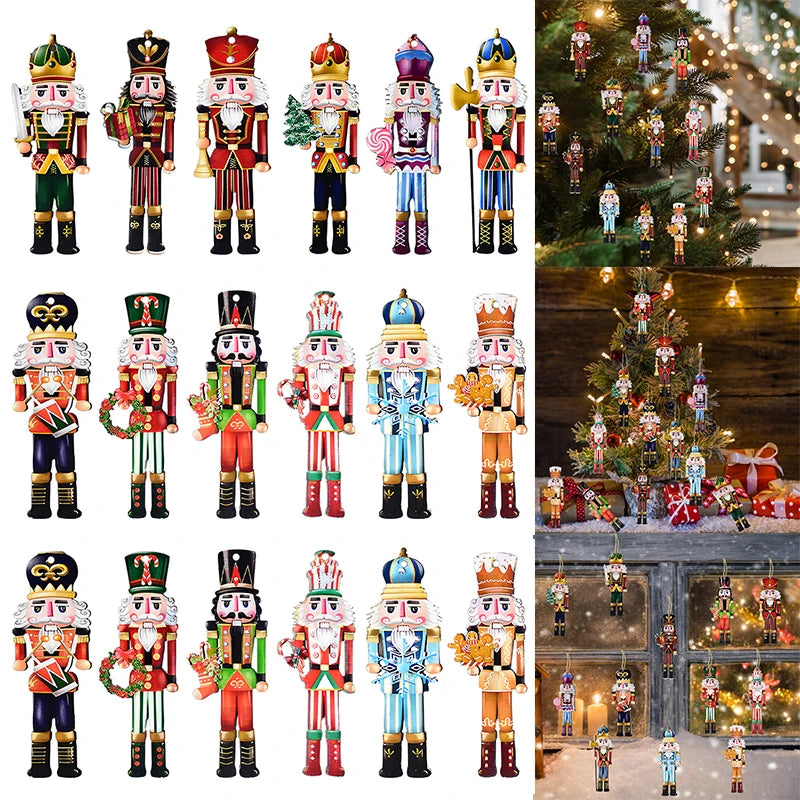 12pcs Nutcracker Soldier Ornaments for Festive Decor