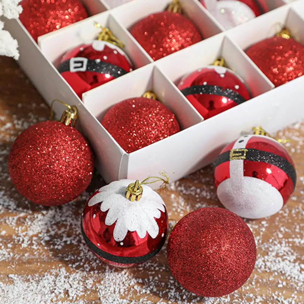 Vibrant 12-Pc Shatterproof Christmas Tree Ornaments - Image 7