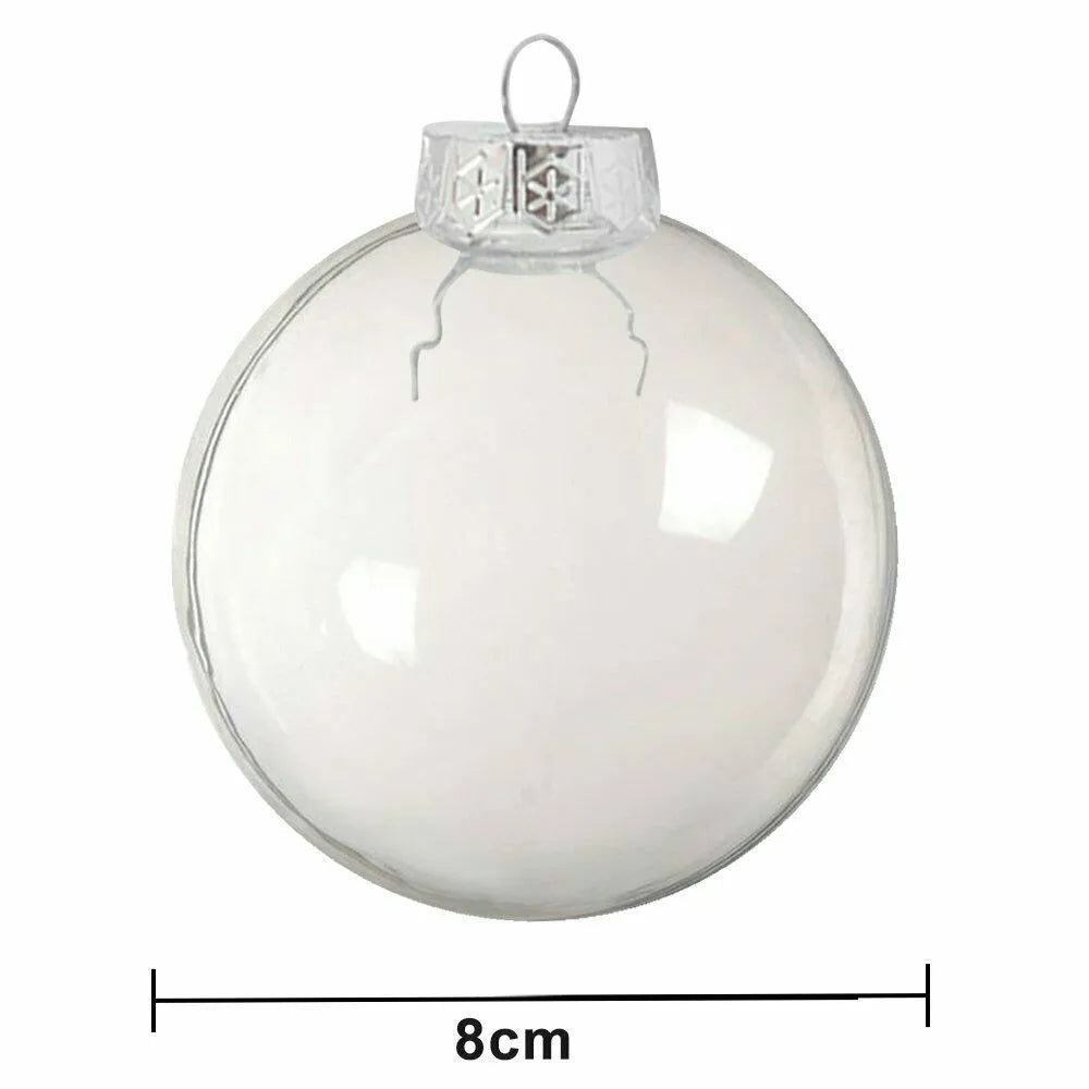 Clear Fillable Christmas Ball Ornaments for Festive Decor - Image 8
