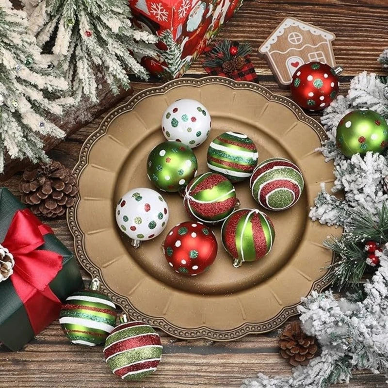 Elegant 12-Pack Shatterproof Christmas Tree Baubles - Image 3