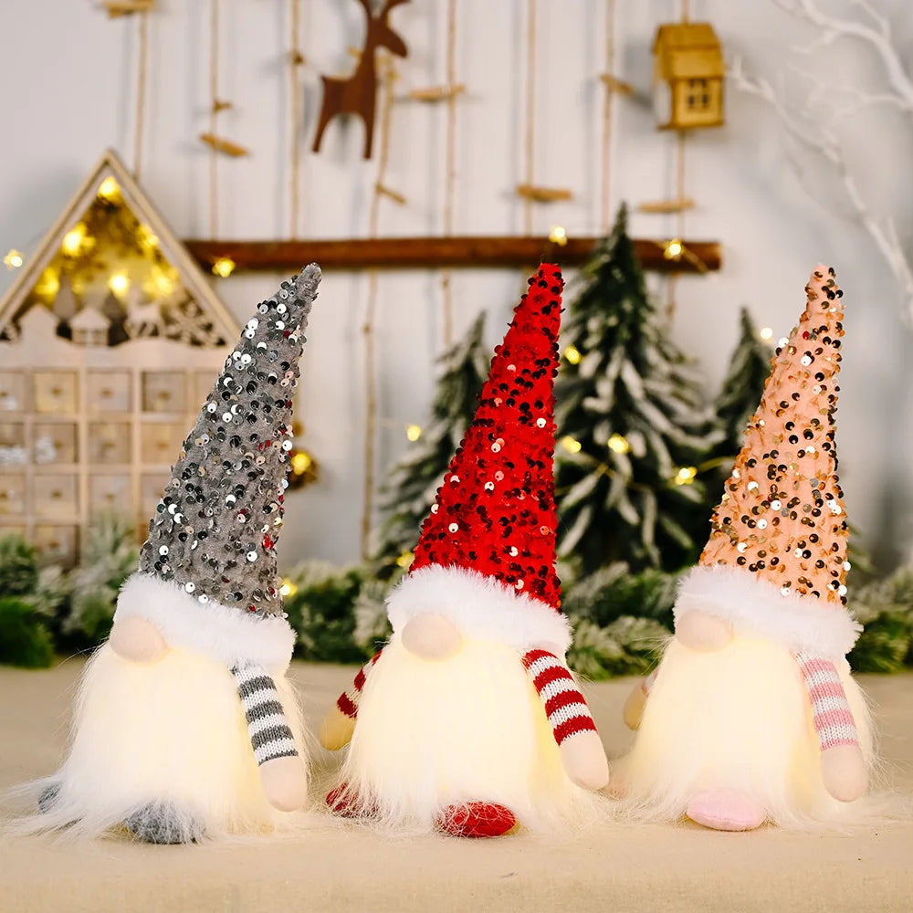 Glowing Sequin Rudolph Christmas Doll Ornament - Image 17