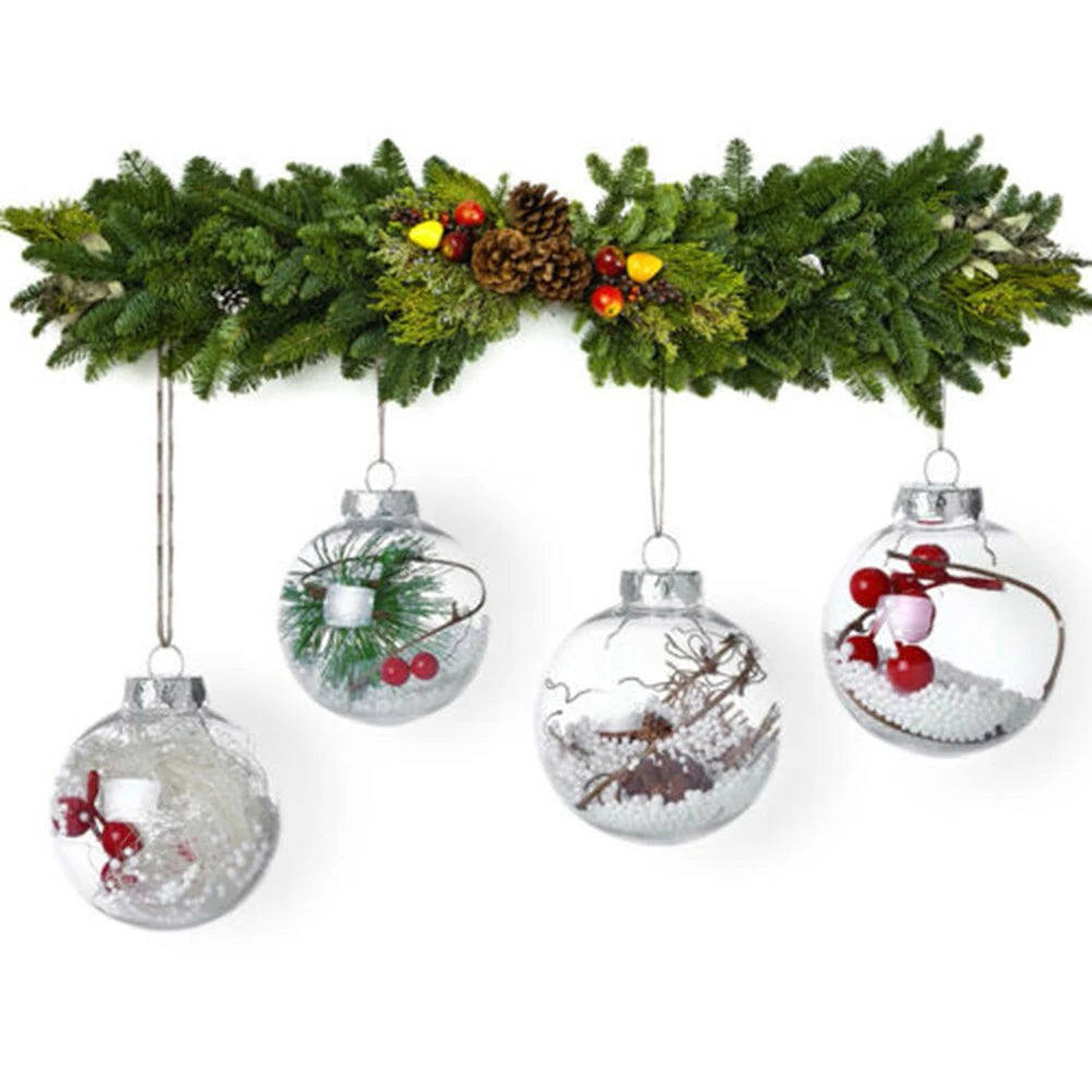 12Pcs Transparent Christmas Ball Ornaments - Perfect for DIY Decor - Image 15