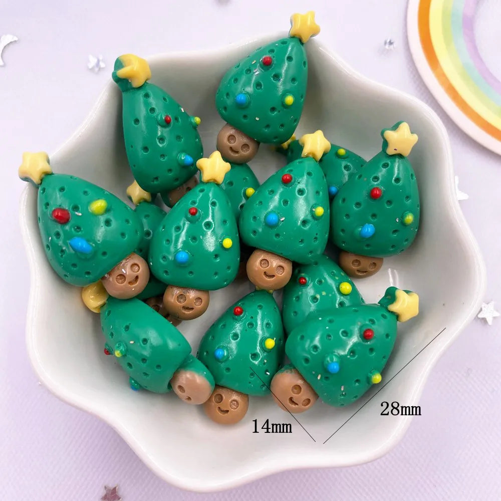 Colorful Santa & Snowman Christmas Figurines - 10PC Set - Image 4