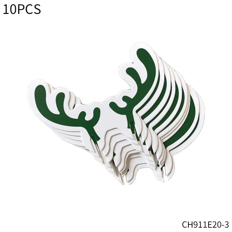 10PCS Festive Wine Glass Hats for Christmas - Image 11