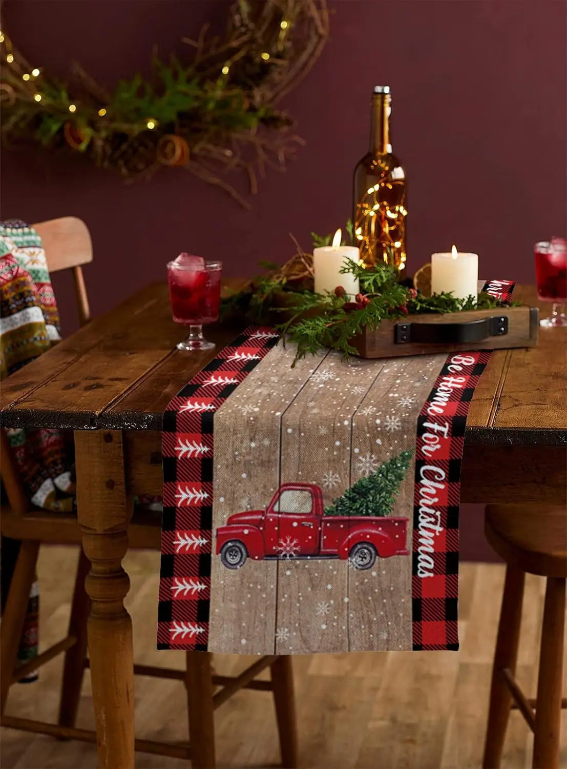Festive Gnome Snowflake Table Runner for Christmas - Image 5