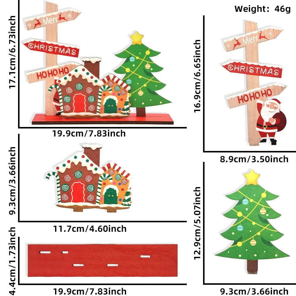 Charming Christmas Wooden Ornaments for Festive Decor - Image 12