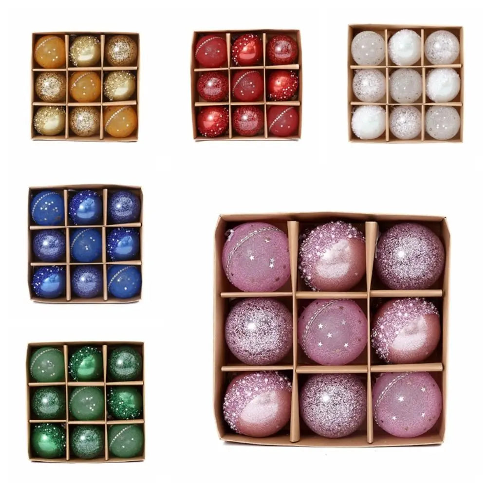 Elegant 9-Piece Shatterproof Christmas Ball Set - Image 3