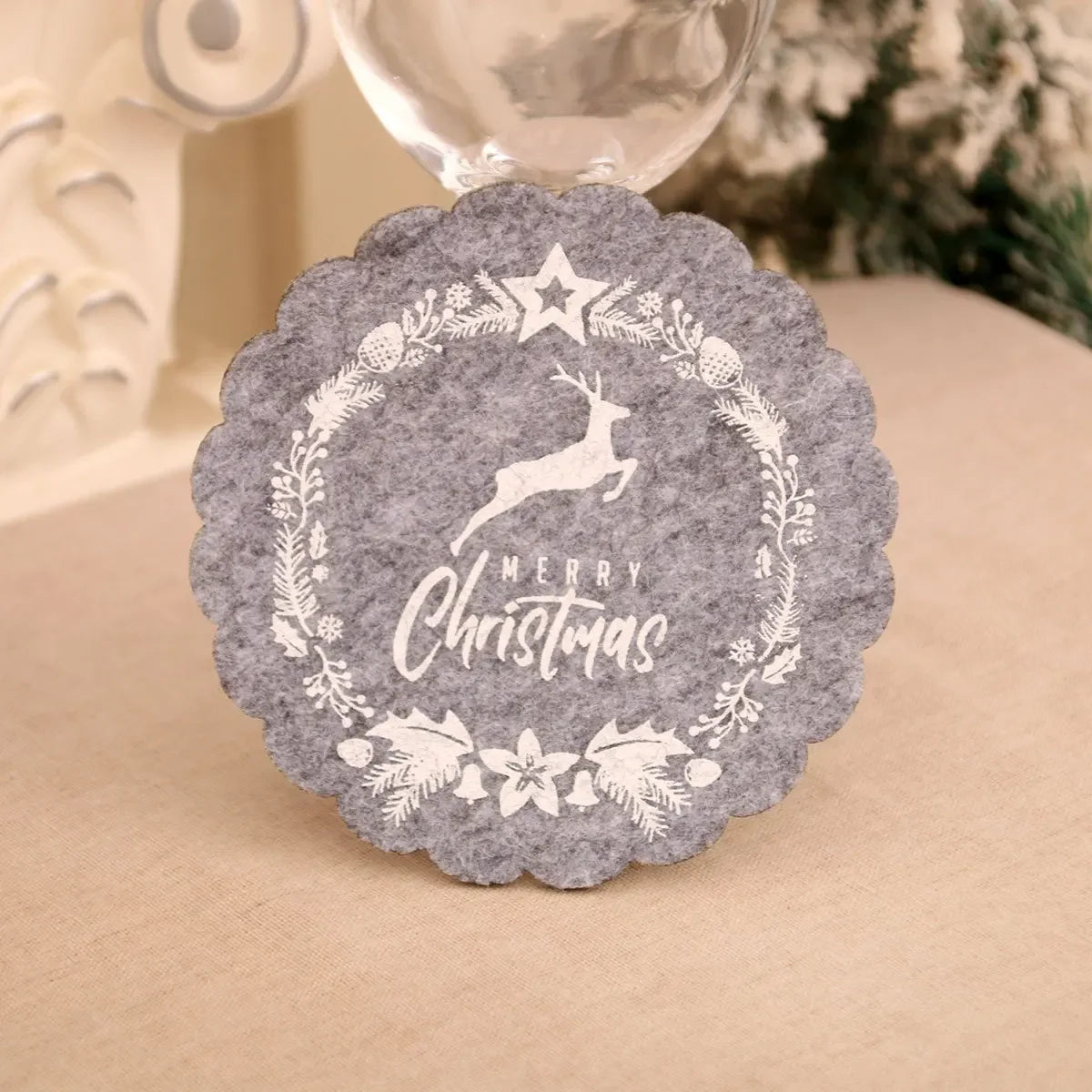 Festive Felt Christmas Wine & Tea Cup Mats - Image 11