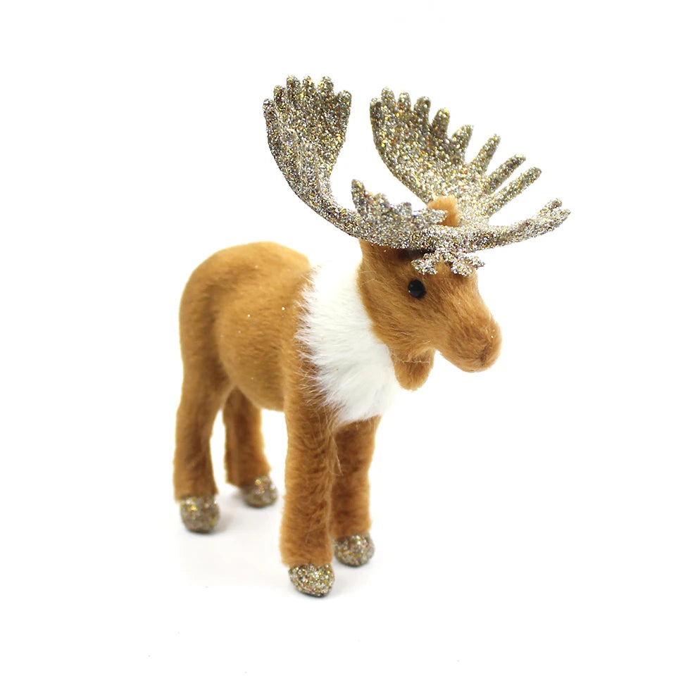 Charming Miniature Christmas Deer Table Ornaments - Image 36
