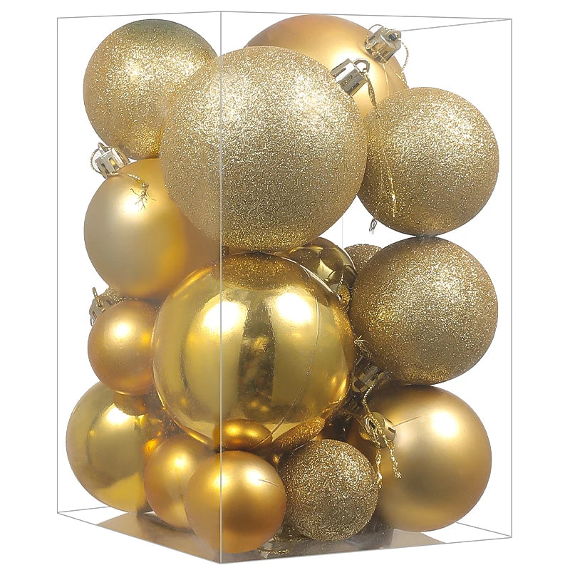 24 Pcs Colorful Christmas Tree Ornament Balls - Image 6