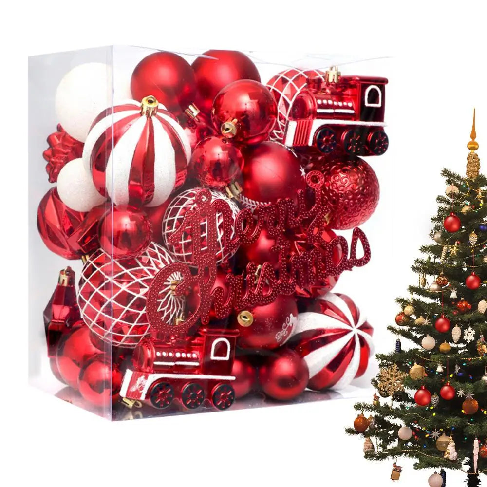 65Pcs Shatterproof Christmas Ball Decor Set - Image 11