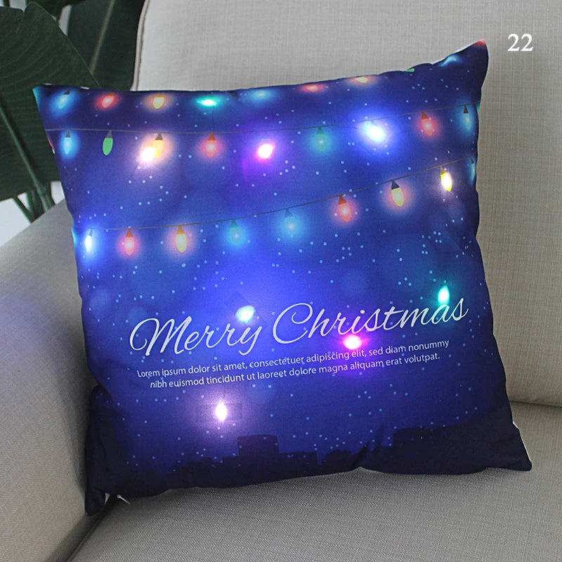 Christmas Santa LED Cushion Cover for Holiday Cheer - Image 5