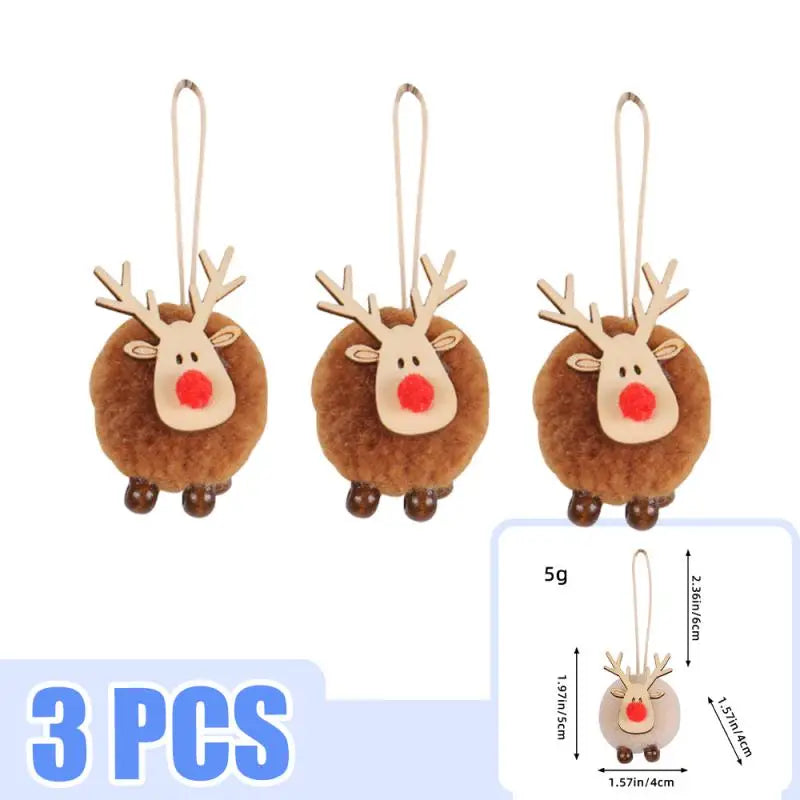 Charming Fawn Fur Ball Elk Ornament for Christmas - Image 21