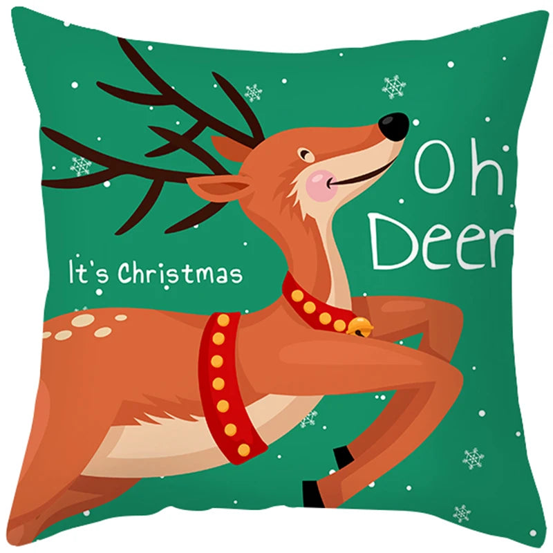 Festive Snowman Santa Christmas Cushion Cover - Image 22