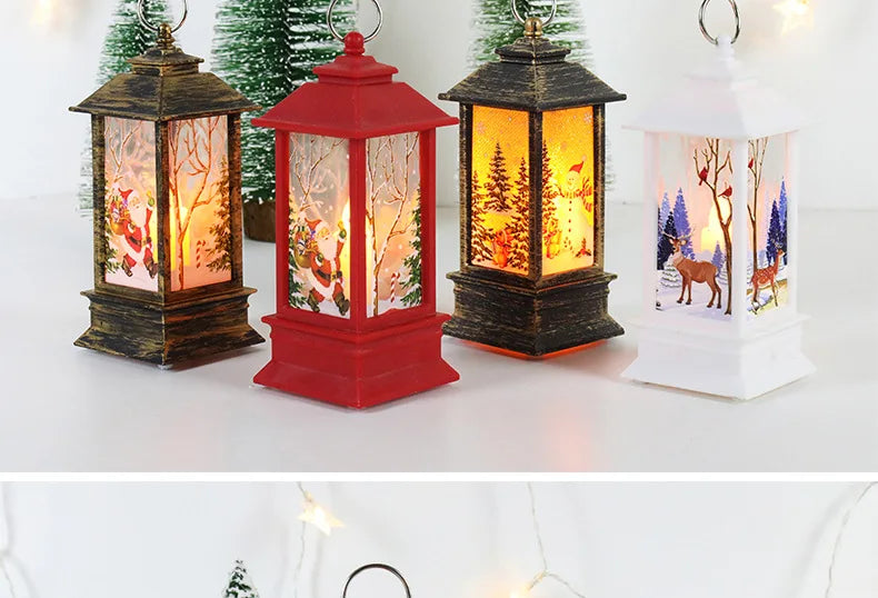 Charming LED Lanterns: Santa, Snowman & Elk Decor - Image 11