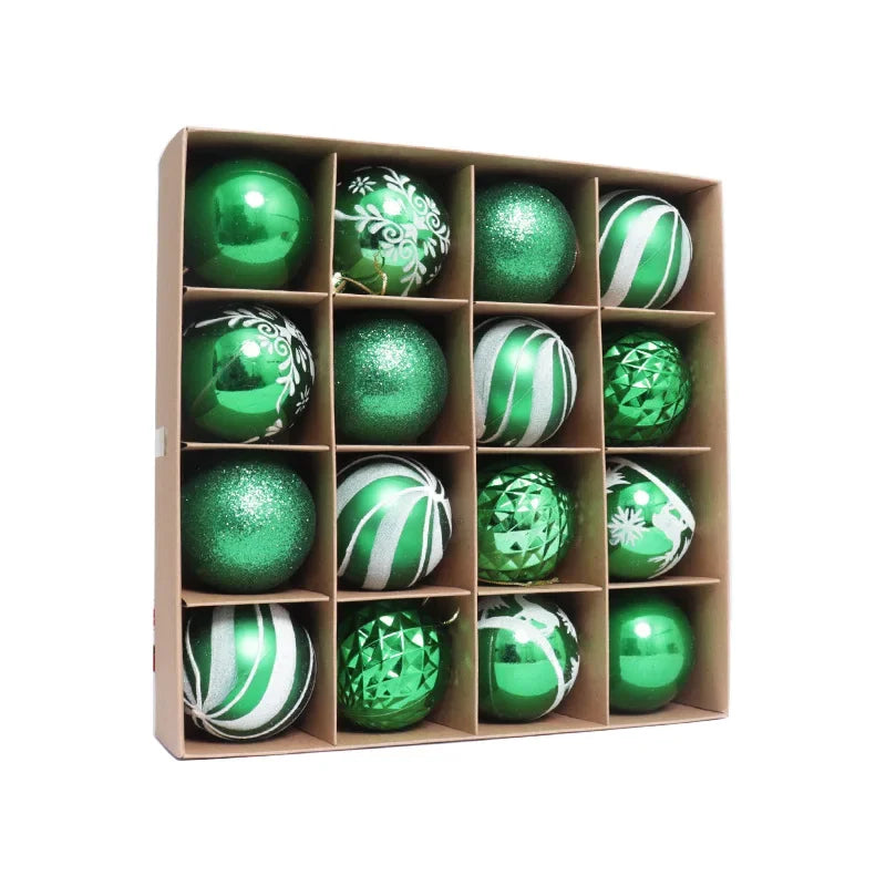16pcs Colorful 6cm Christmas Tree Ornaments - Image 19