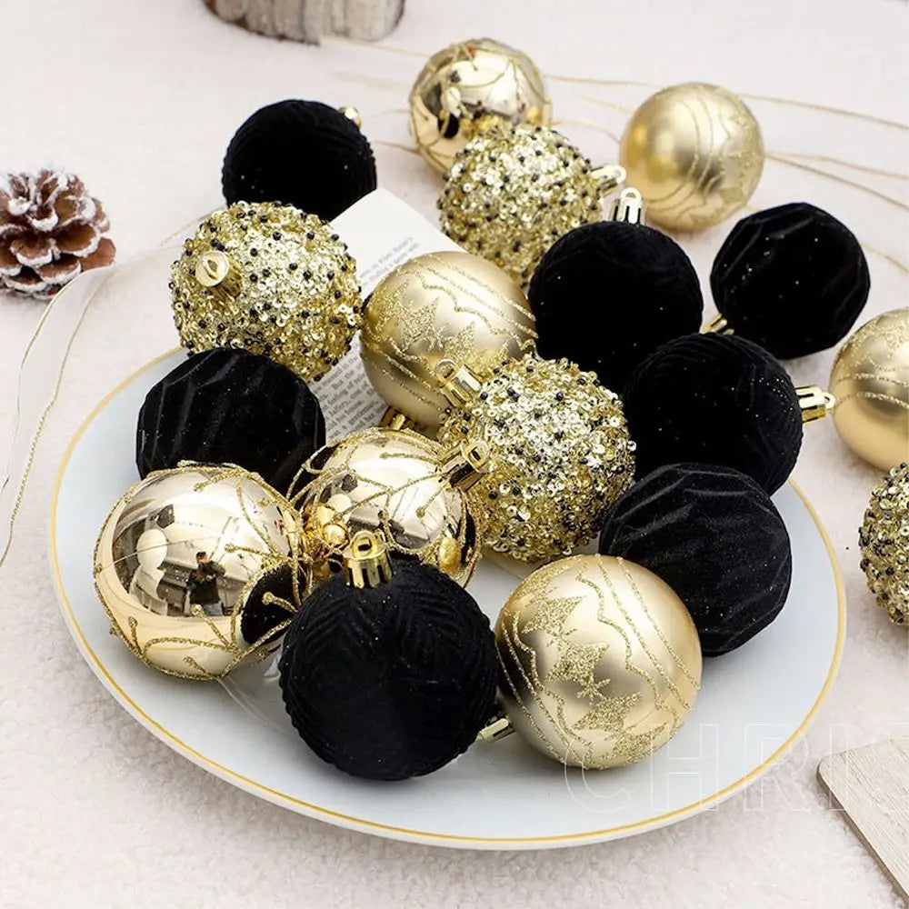 25 Shatterproof Velvet Christmas Ball Ornaments