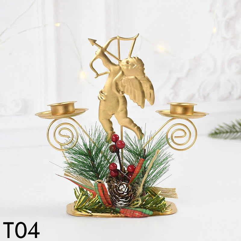Charming Christmas Wrought Iron Candle Holders - Image 6