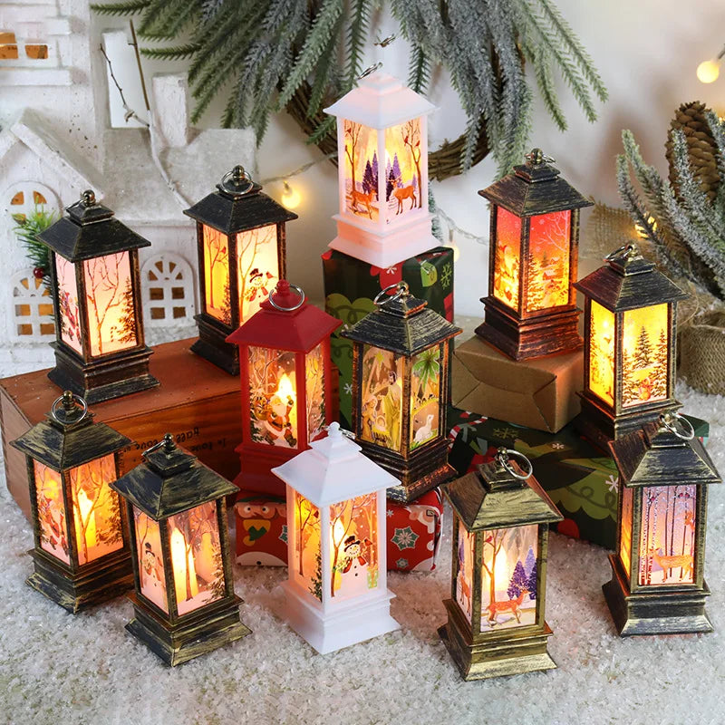 Charming LED Lanterns: Santa, Snowman & Elk Decor - Image 4